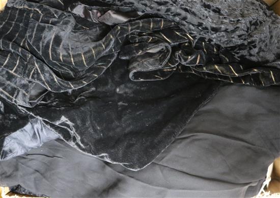A black lace dress, three velvet tops, a crepe skirt and dress